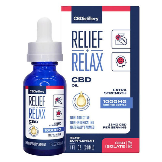 CBDistillery Relief + Relax Isolate CBD Oil Tincture