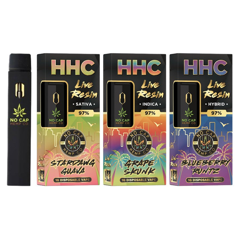 HHC Live Resin Disposable Vape NO CAP 1 Gram