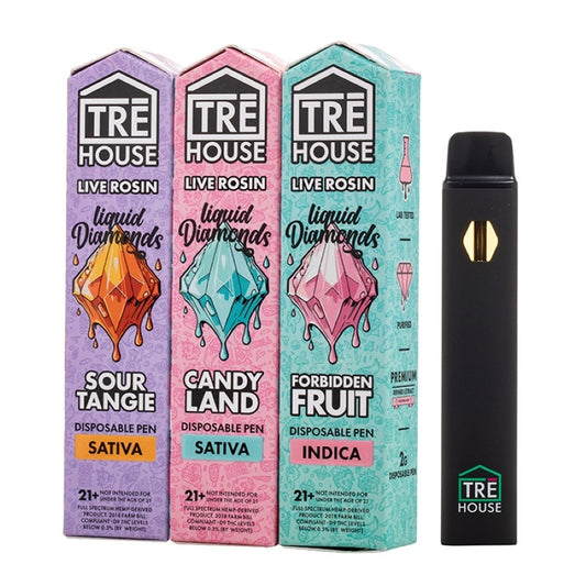 Tre House Live Rosin Liquid Diamonds Disposable Vape 2G