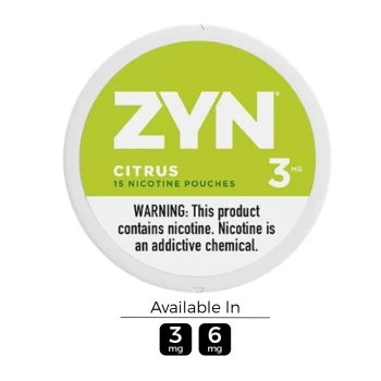 ZYN Citrus Nicotine Pouches 6mg (15 pouches/can)